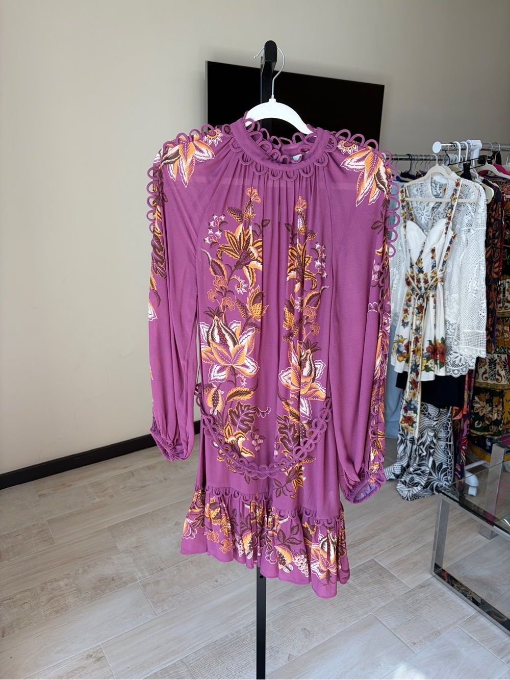 Farm Rio: Pink Delicate Chintz Ruffled Mini
Dress - Picture 4 of 11